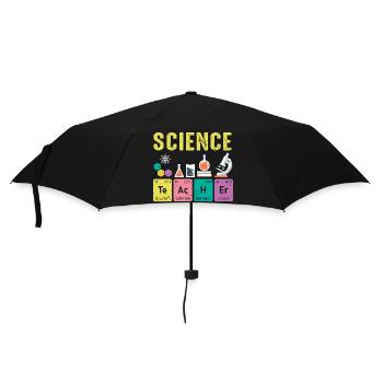 Naturwissenschaft Lehrer Regelmäßige Elemente - Regenschirm (klein) - Schwarz - Vorne