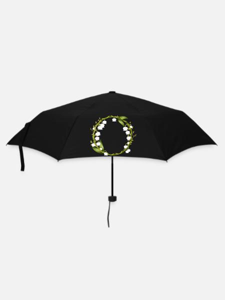 délicate couronne printanière de muguet - Parapluie standard - noir