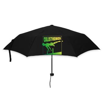 Calisthenics Gradient Pose Square Design - Regenschirm (klein) - Schwarz - Vorne