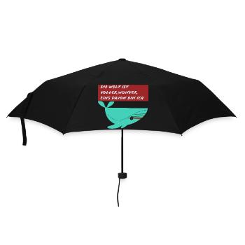 Moby Dick "Das Wunder" - Regenschirm (klein) - Schwarz - Vorne