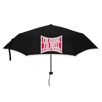 in going to hell - Umbrella (small) - black - Front