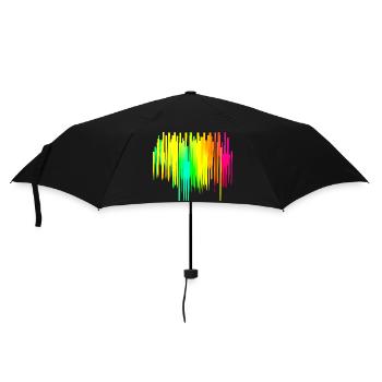 Rainbow gradient colorful cool retro trendy Art 2 - Umbrella (small) - black - Front