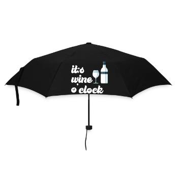 Beer Beer Wine Vino Party - Umbrella (small) - black - Front