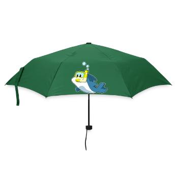 Delfin Taucher Schnorchel Tauchen - Regenschirm (klein) - Flaschengrün - Vorne
