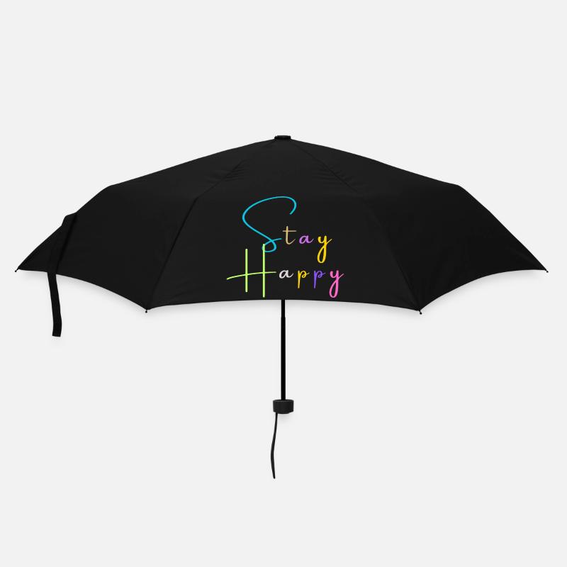 Restez heureux - Parapluie standard - noir