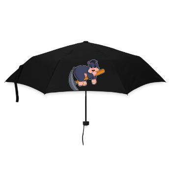 Maulwurf Bergarbeiter Spitzhacke Bergbau - Regenschirm (klein) - Schwarz - Vorne