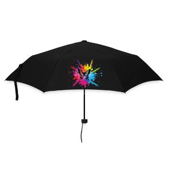Multicolored butterfly - Umbrella (small) - black - Front