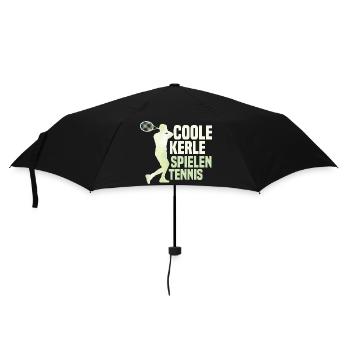Coole Kerle spielen Tennis Tennisschläger Spieler - Regenschirm (klein) - Schwarz - Vorne