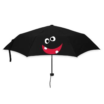 Lachen Monster Zombie Zähne Kinder Halloween - Regenschirm (klein) - Schwarz - Vorne