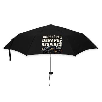 Voiture sport et lettres dynamiques - Parapluie standard - noir - Devant