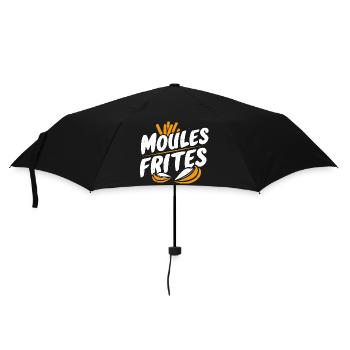 Moules frites - Parapluie standard - noir - Devant