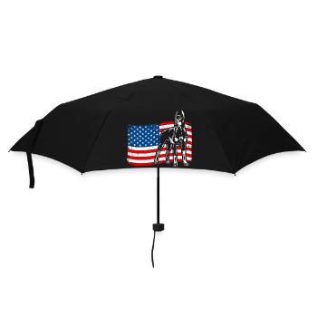 Doberman Amérique Flag Dogs Dobie Wilsigns - Parapluie standard - noir - Devant