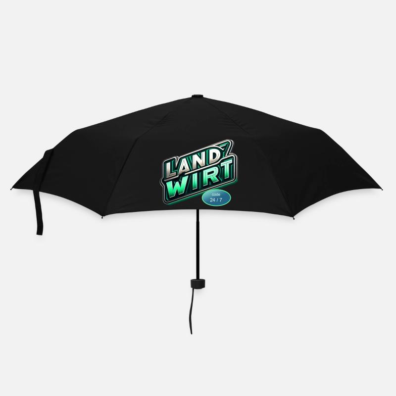 landwirt code - Regenschirm (klein) - Schwarz