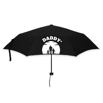 Daddy² 2 Kids Boy And Girl White - Regenschirm (klein) - Schwarz - Vorne