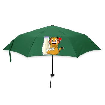 Hund Milch - Regenschirm (klein) - Flaschengrün - Vorne