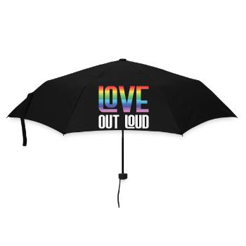 LGBTQ Pride Month - Love Out Loud - Umbrella (small) - black - Front