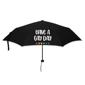 LGBT Pride Month - Have a Gay Day - Regenschirm (klein) - Schwarz - Vorne