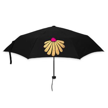 Fleur d’or Yoga Décoration Printemps Rose - Parapluie standard - noir - Devant