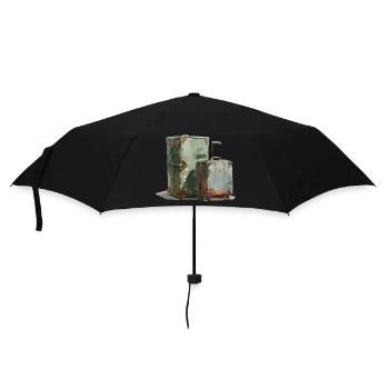 Gepackte Koffer sind Symbole für Freiheit - Regenschirm (klein) - Schwarz - Vorne