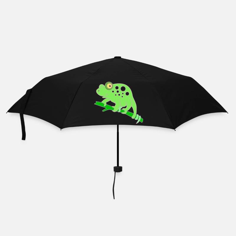 Chamaeleon tier - Regenschirm (klein) - Schwarz