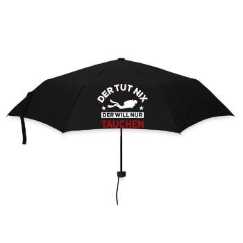 Der tut nix der will nur tauchen - Spruch - Regenschirm (klein) - Schwarz - Vorne