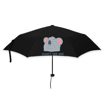 Koala Design « JE NE PEUX PAS ME VOIR » - Parapluie standard - noir - Devant