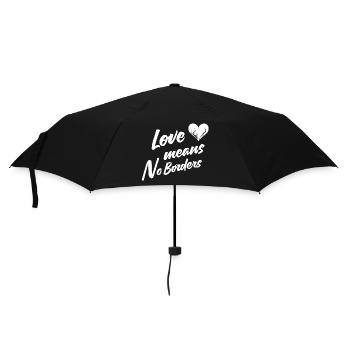 love means no borders - Umbrella (small) - black - Front