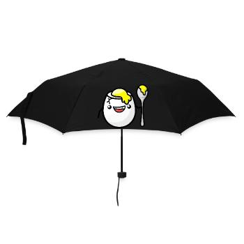 frühstücksei beim frisieren - Regenschirm (klein) - Schwarz - Vorne