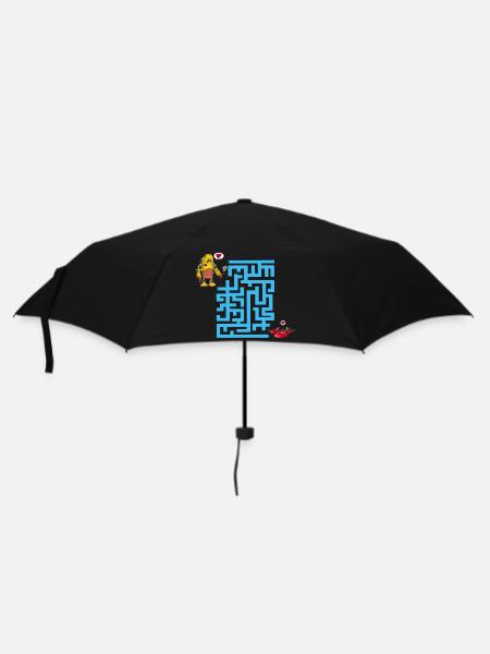 Das Labyrinth der Liebe - Regenschirm (klein) - Schwarz