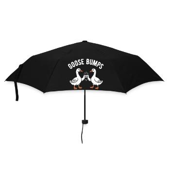 Goose bumps - Geese with Fistbump - Word Game - Umbrella (small) - black - Front