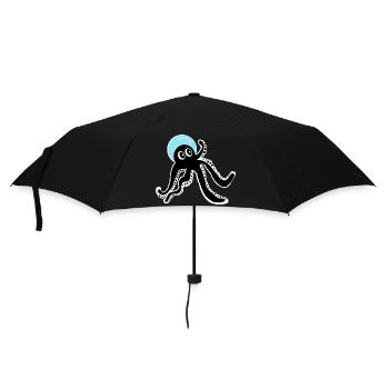 Schwarze Krake - Regenschirm (klein) - Schwarz - Vorne