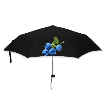 Blaubeeren - Regenschirm (klein) - Schwarz - Vorne
