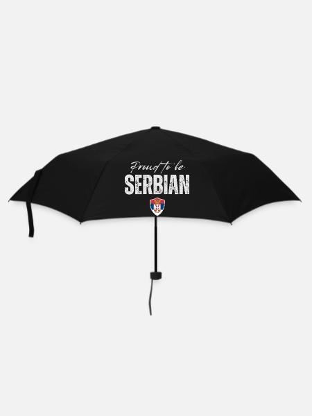 Stolzer Serbien, hergestellt in Serbien - Regenschirm (klein) - Schwarz