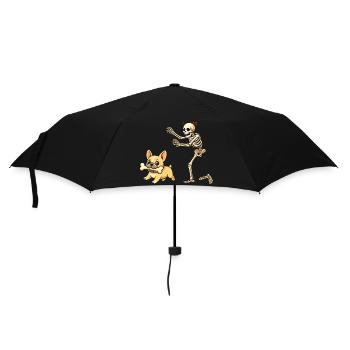 Squelette Chien Bouledogue Français - Parapluie standard - noir - Devant