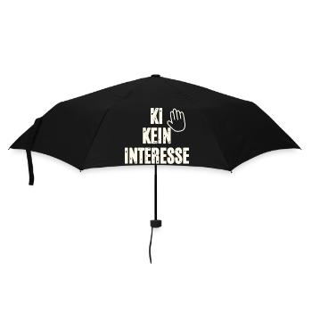 No interest in AI - Umbrella (small) - black - Front