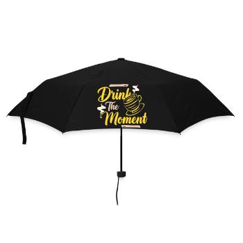 Drink the moment coffee - Umbrella (small) - black - Front