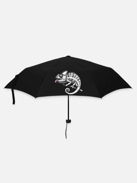 Caméléon art tribal pastel - Parapluie standard - noir