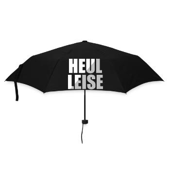 Heul Leise - Regenschirm (klein) - Schwarz - Vorne