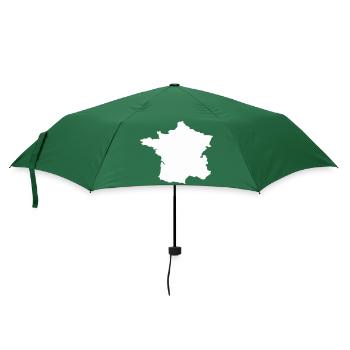 French Map Silhouette - Umbrella (small) - bottlegreen - Front