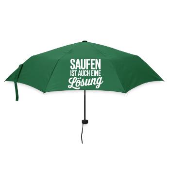 Saufen ist auch eine Lösung - Regenschirm (klein) - Flaschengrün - Vorne