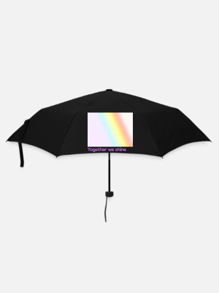 Pride / CSD / LGBTQ+ Design "together we shine" - Umbrella (small) - black