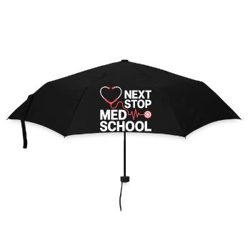 Med School Stethoscope Heart Tea - Umbrella (small) - black - Front