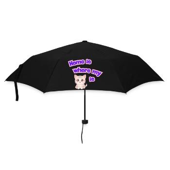 Home is where my cat is - Umbrella (small) - black - Front