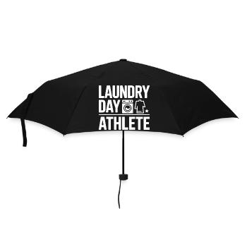 Humour Wäsche de l’athlète du jour de la blanchisserie - Parapluie standard - noir - Devant