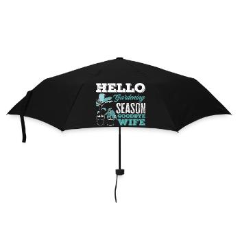 Gartensaison Auf Wiedersehen Ehefrau - Regenschirm (klein) - Schwarz - Vorne