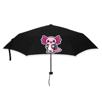 Finally schoolchild cute axolotl for school enrollment - Umbrella (small) - black - Front