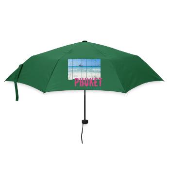 Phuket en Thaïlande Souvenir vintage de vacances à la plage - Parapluie standard - vert bouteille - Devant