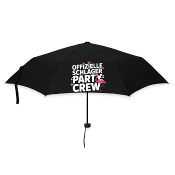 Schlager Party Crew Mallorca Flamingo JGA Malle - Regenschirm (klein) - Schwarz - Vorne