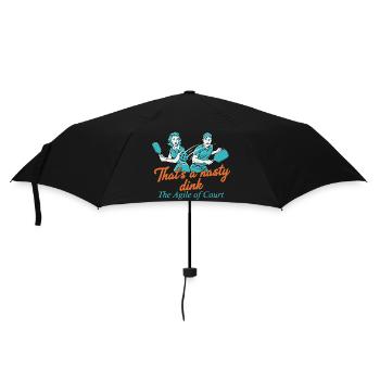 Pickleball-Spieler, der ein fieser Dink Agile Court ist - Regenschirm (klein) - Schwarz - Vorne