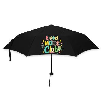 Müde Mamas Club - Kaffee Mama Humor - Regenschirm (klein) - Schwarz - Vorne